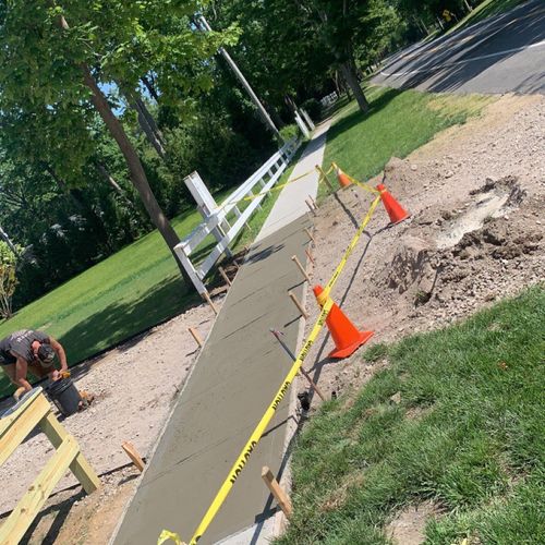 Concrete sidewalk repair