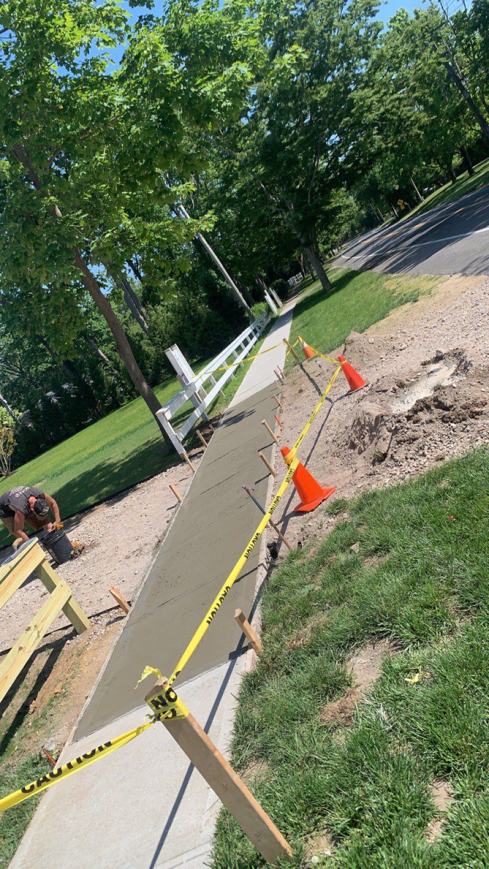 Concrete sidewalk repair