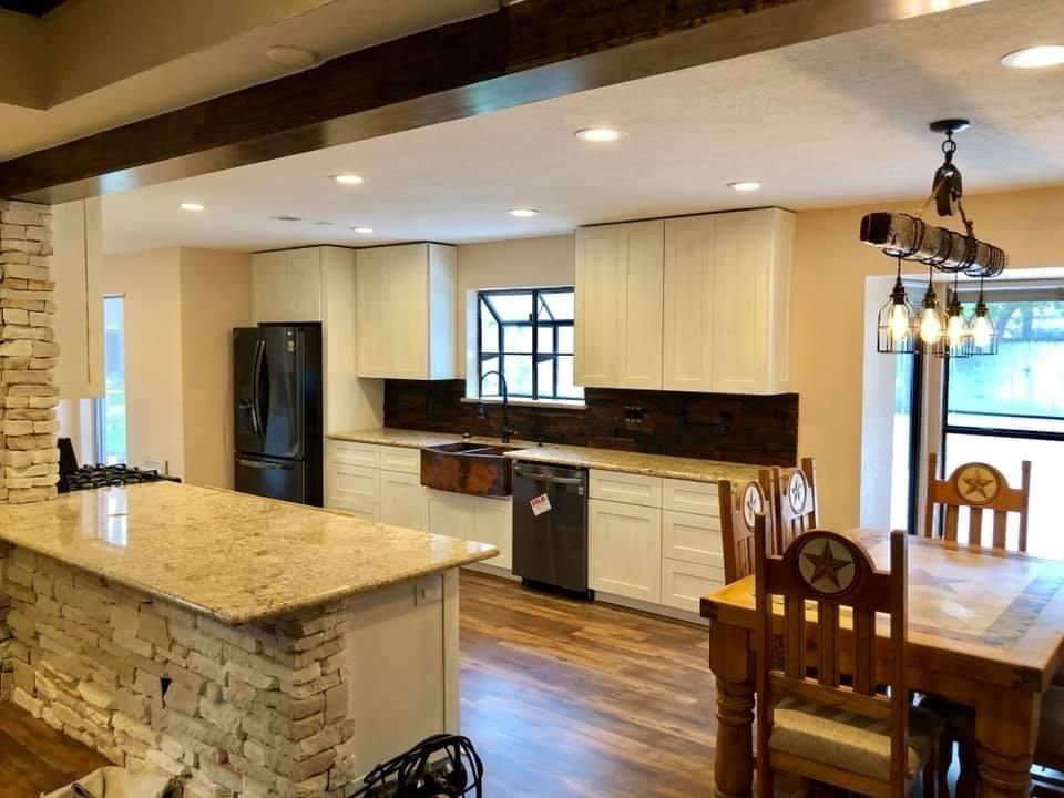 Floor, backsplash and stone installation 
