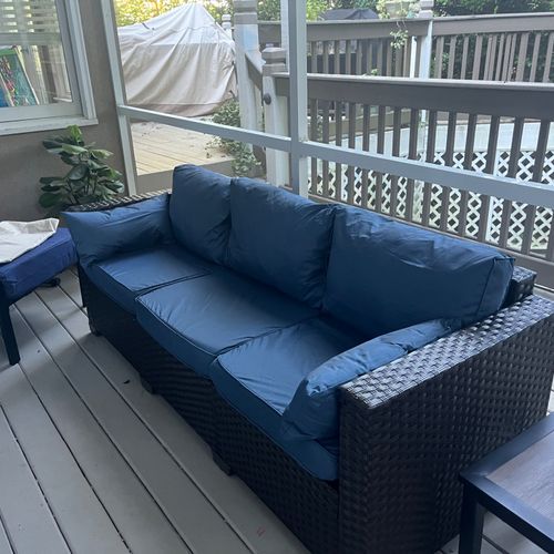 Byron did a great job. It was an outdoor couch I h