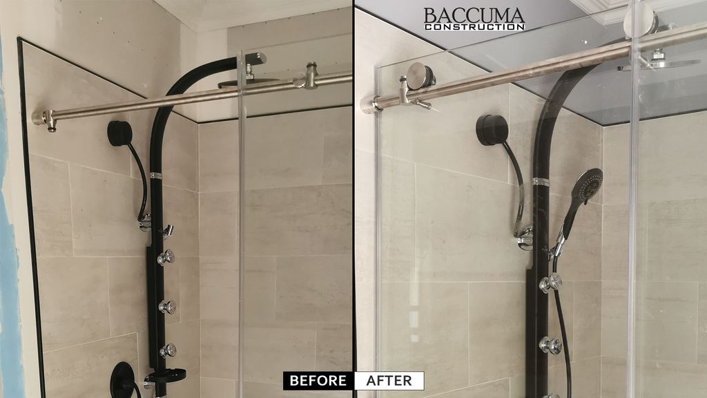 Shower door installation