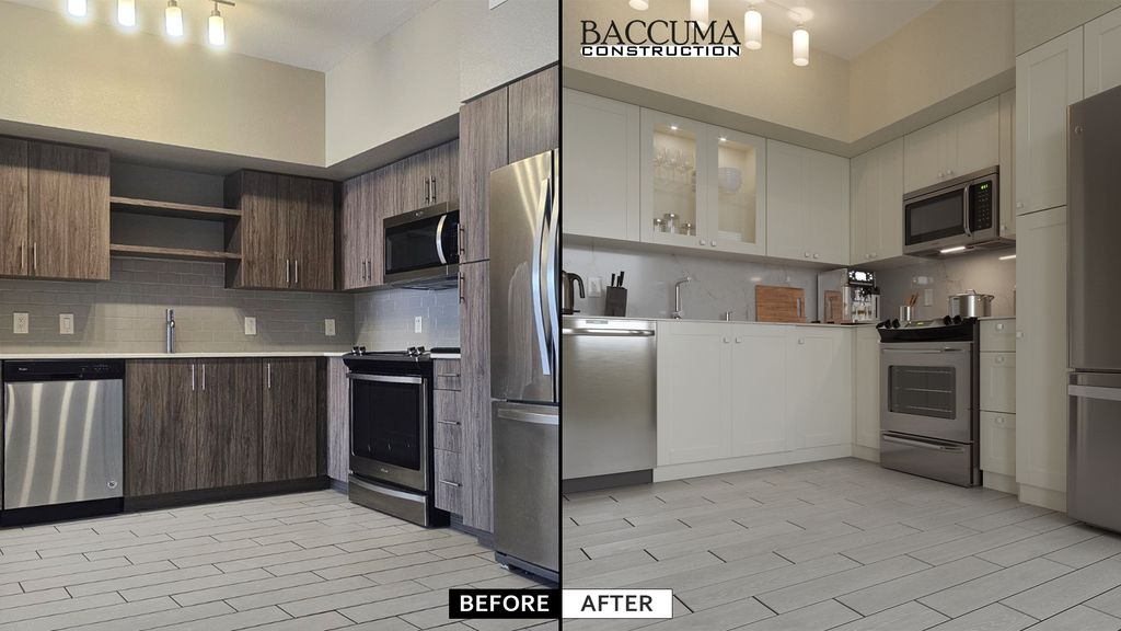 Kitchen cabinet update and cosmetic renovation