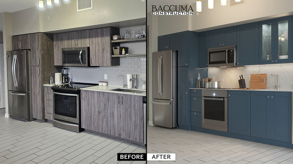 Kitchen cabinet update and cosmetic renovation