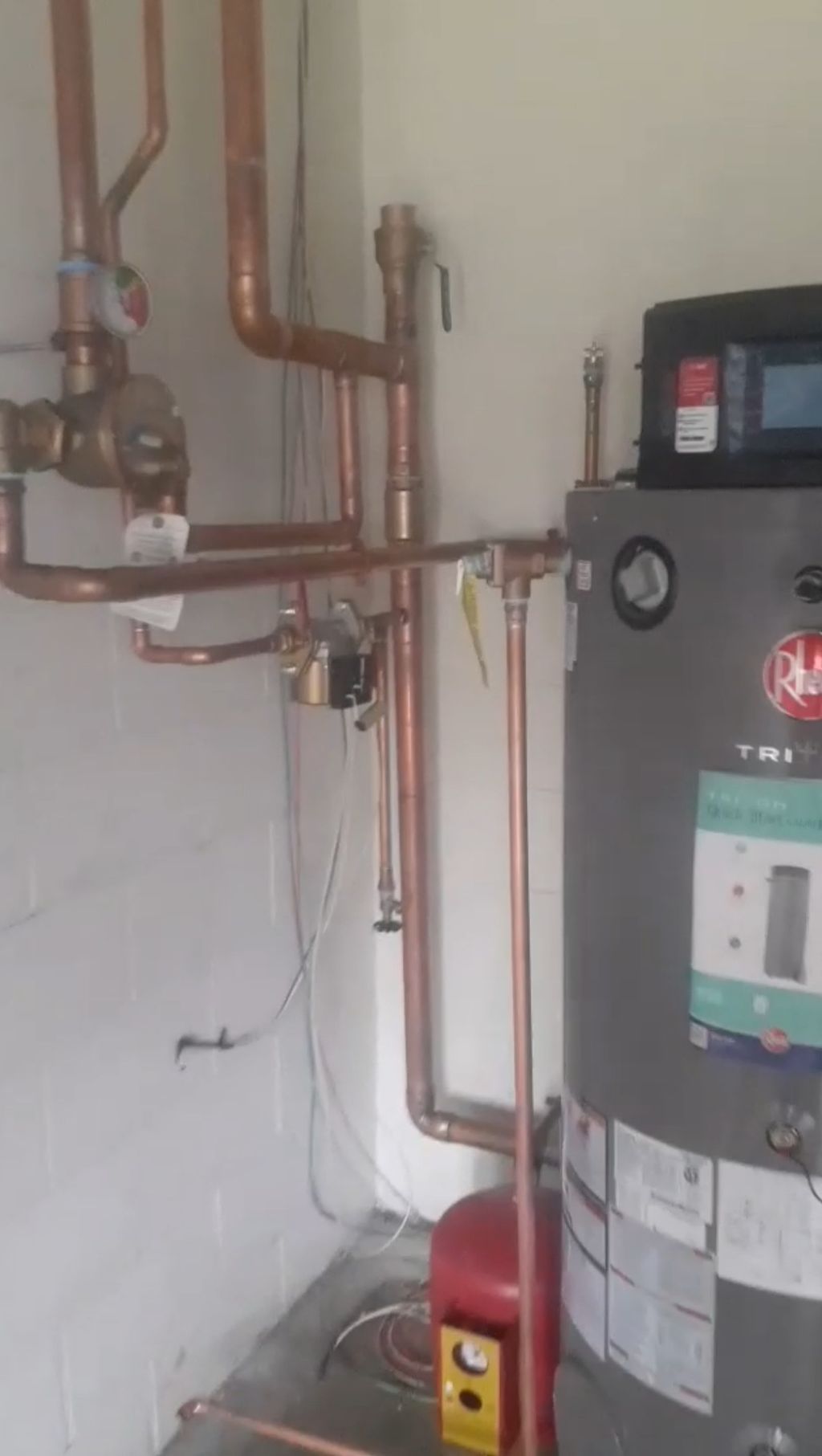 commercial water heater install (new construction)