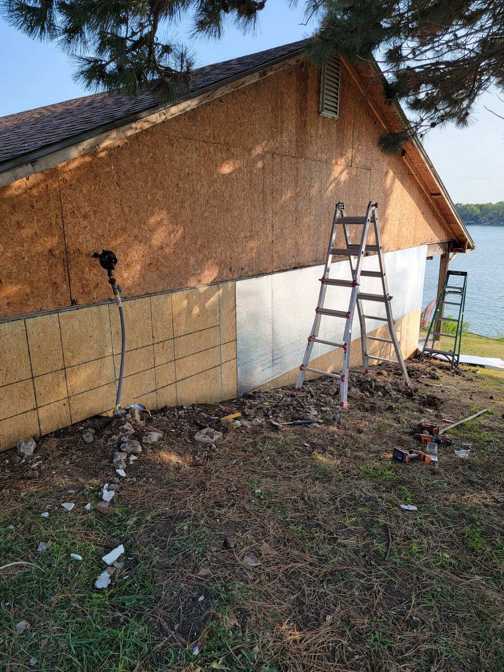 removed old vinyl siding to modernize this beautif
