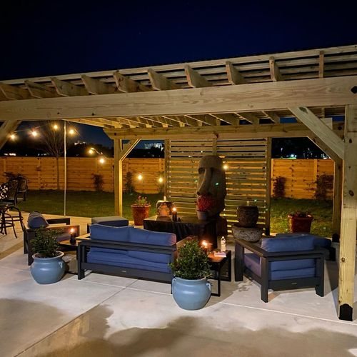 Custom pergola beautiful and very strong.