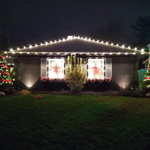 Steven did a wonderful job putting holiday lights 