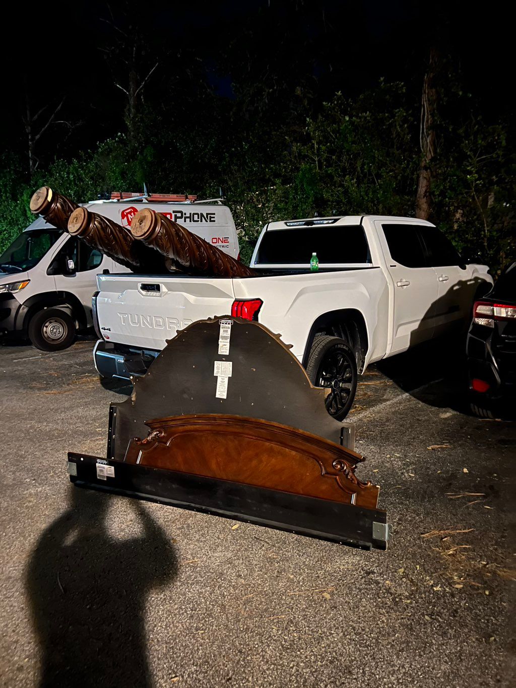 Some junk removal. We disarm a bed to dump it afte