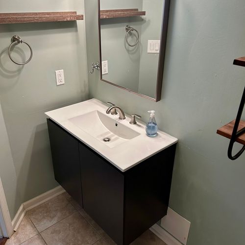 Floating Vanity Install 