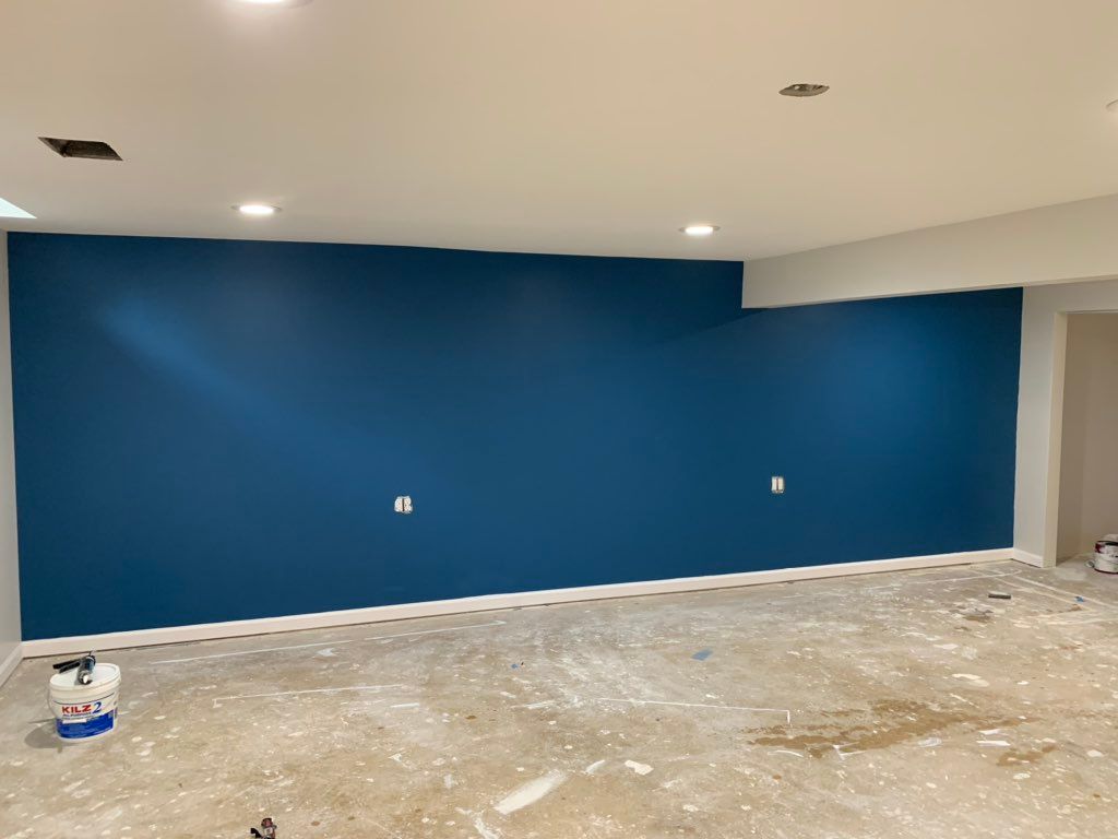 Full basement painting and trim install 