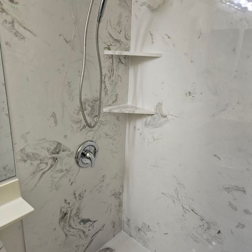  Bathroom conversion from tub to shower 