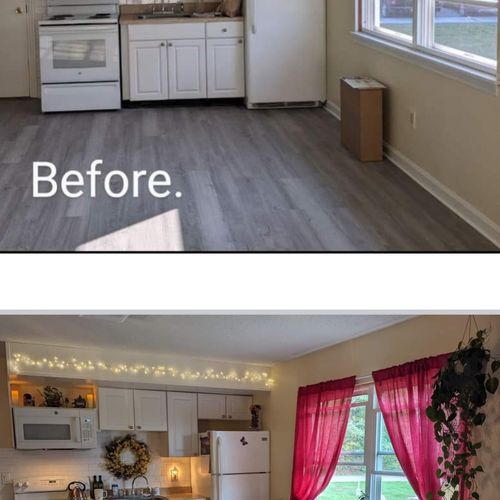 Kitchen design/decoration before and after 