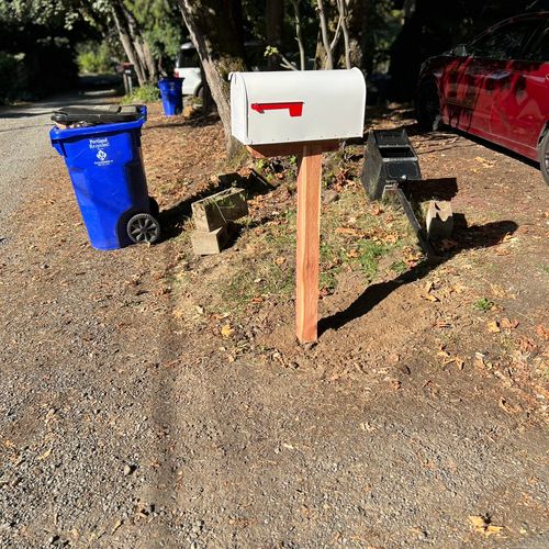 Installation of new mailbox