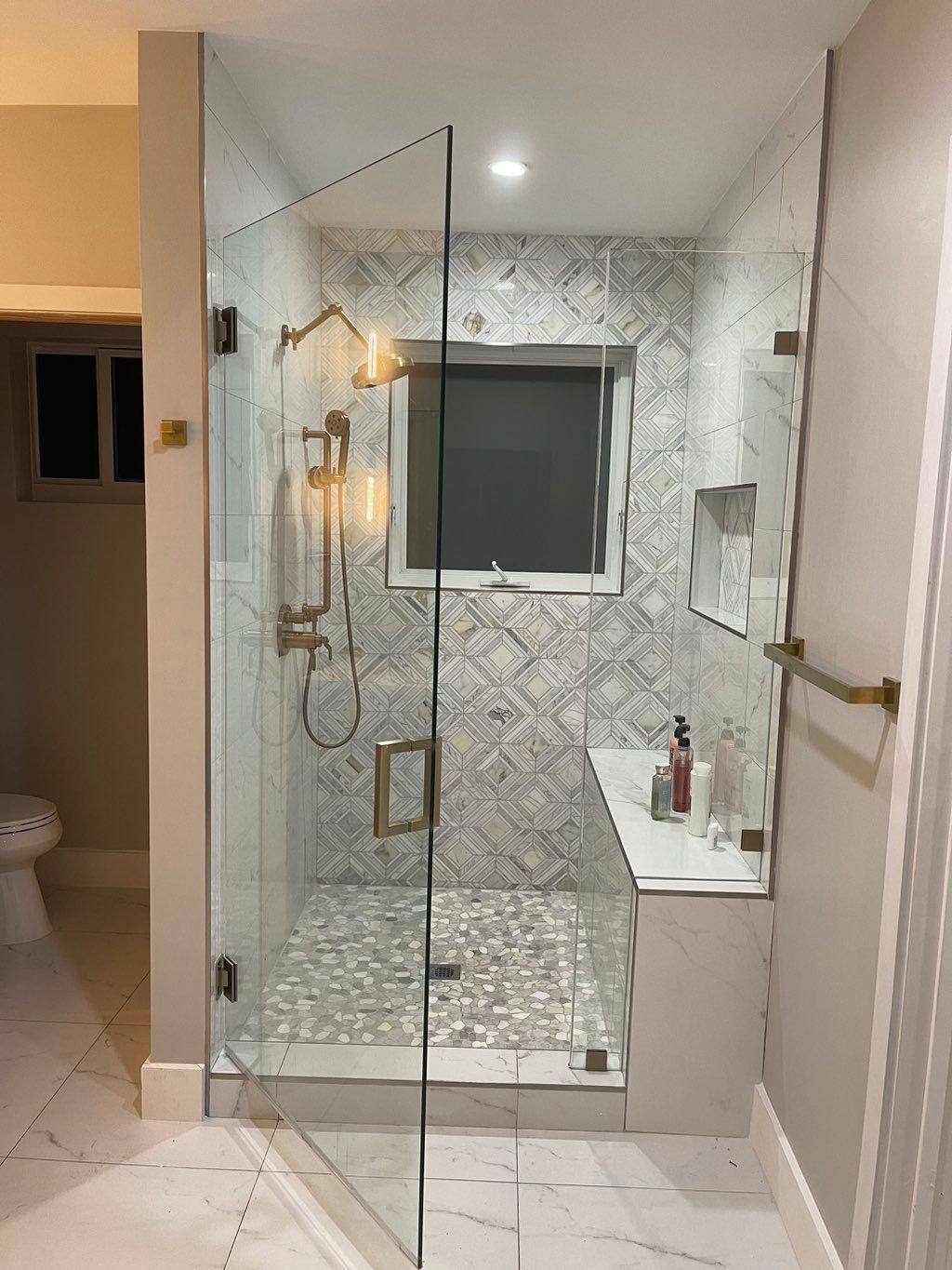 Bathroom remodel completed plumbing finish