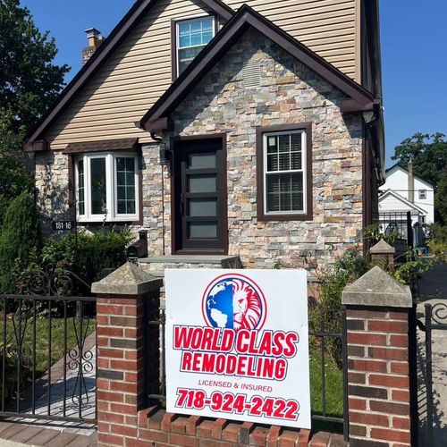 Siding and Stone, Virgin Vinal Windows, custom fro