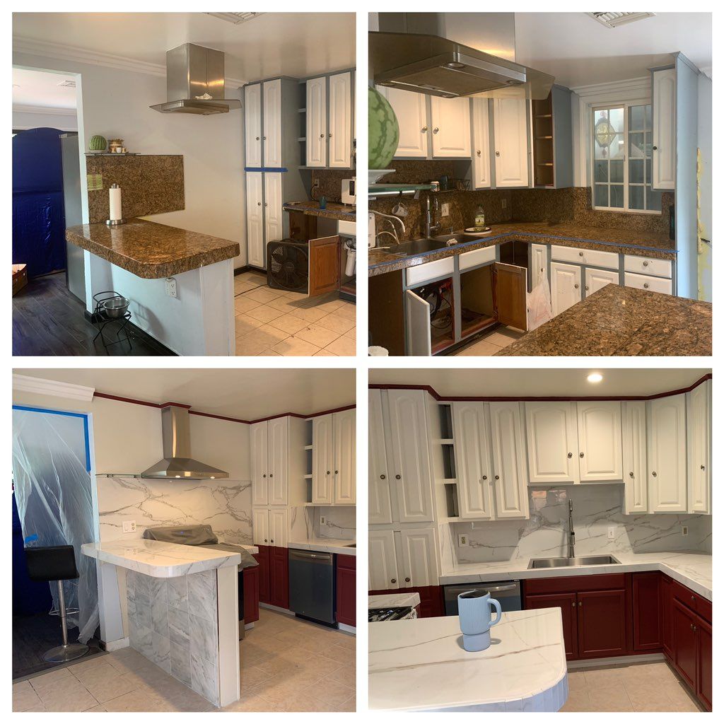Kitchen renovation before and after