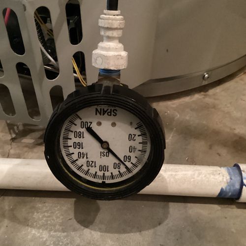 PRV water pressure test