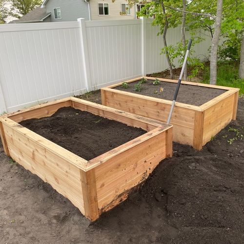 Cedar garden boxes