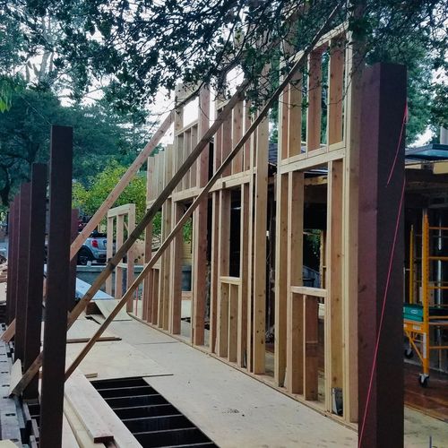 Front facade framing. Fairfax