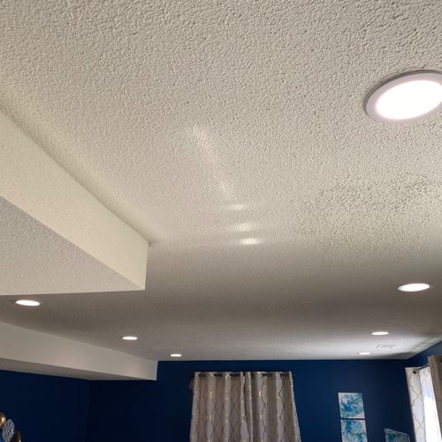 Our electrician installed 7 recessed lights and mo