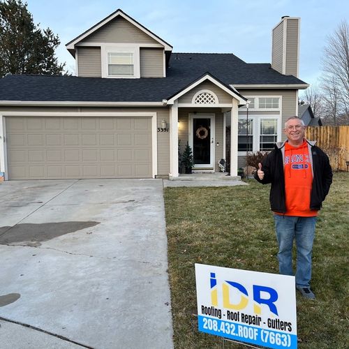 Bob is happy with his new roof