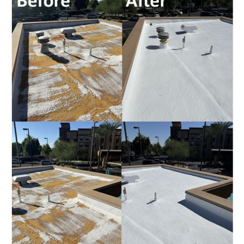 Foam Roof Repair and Silicone Coating