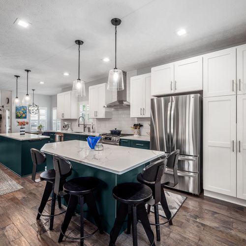 Large dramatic full kitchen remodel. So beautiful 