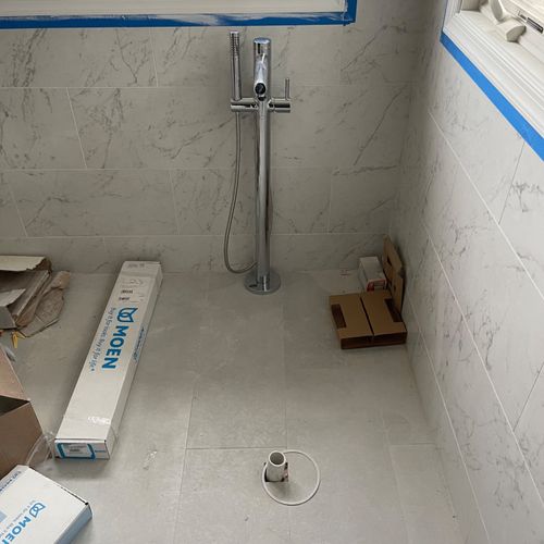 I hired Precise Piping to install a new bathroom i