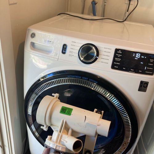 we replaced the drain pump on GE washer