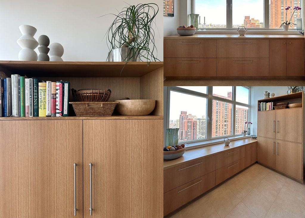 Custom Kitchen Storage Cabinetry: Rift Sawn White 