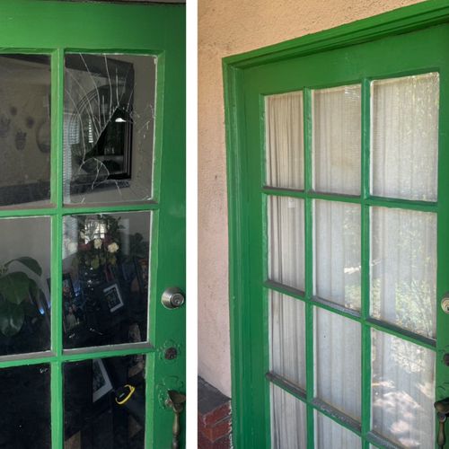 broken window replacement and door repairing