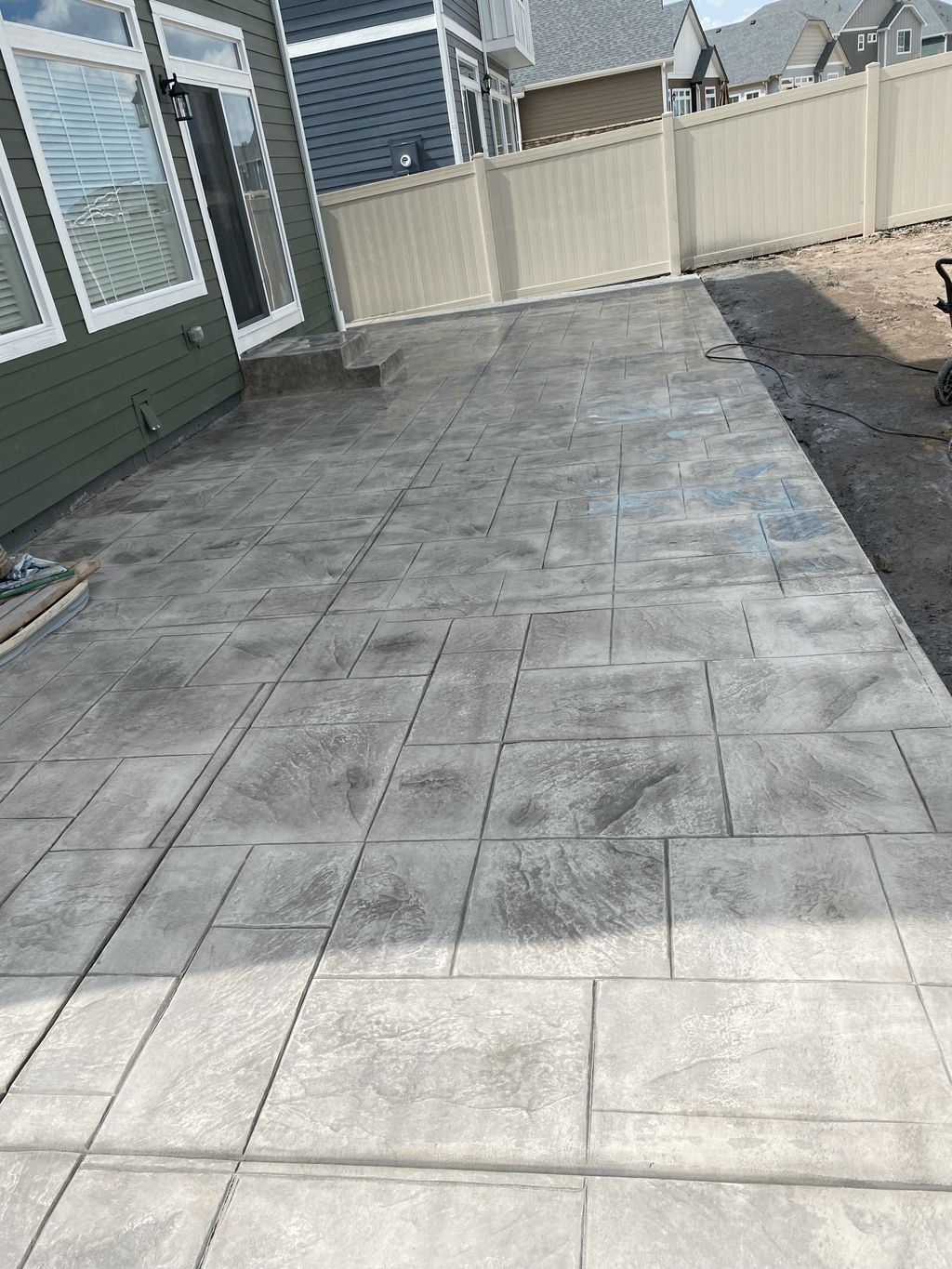 Stamped Concrete Patio. Awesome hangout area for f