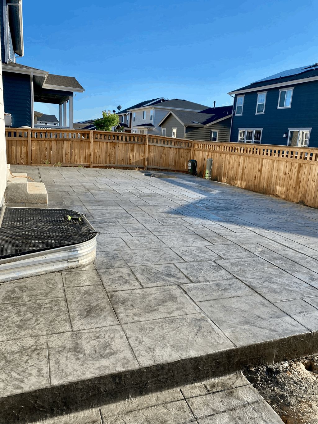 Stamped Concrete Patio. Awesome hangout area for f