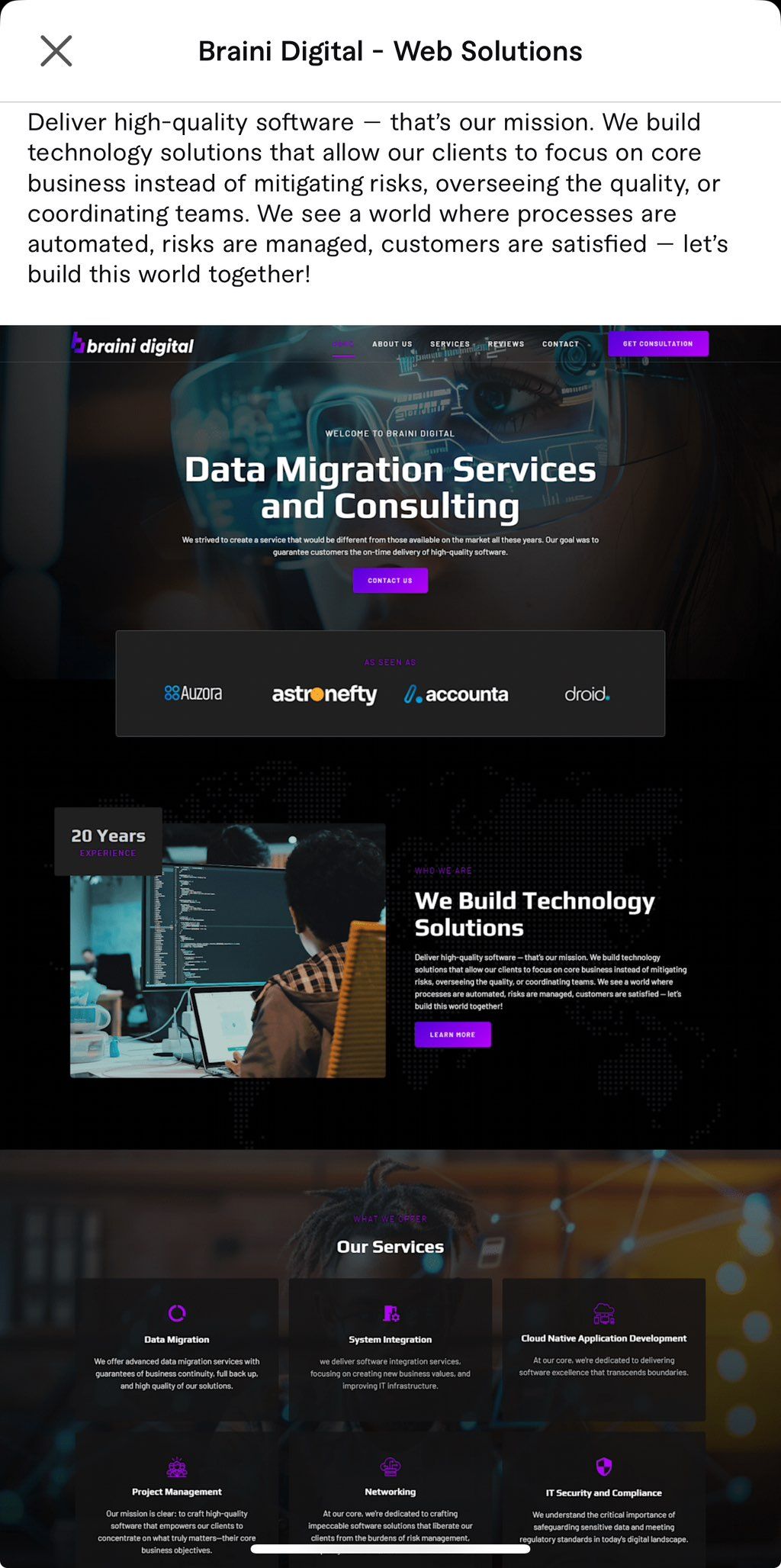Projects and media