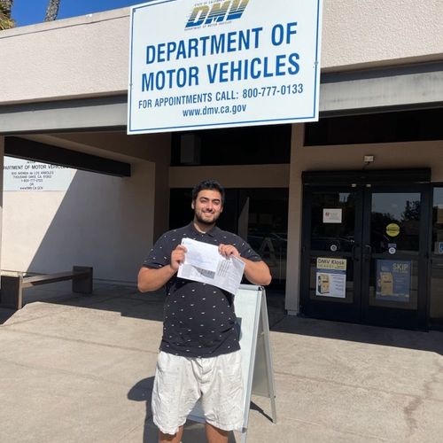 Happy Student with his License!