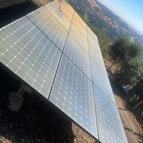 Panels before SBG Technicians cleaned 