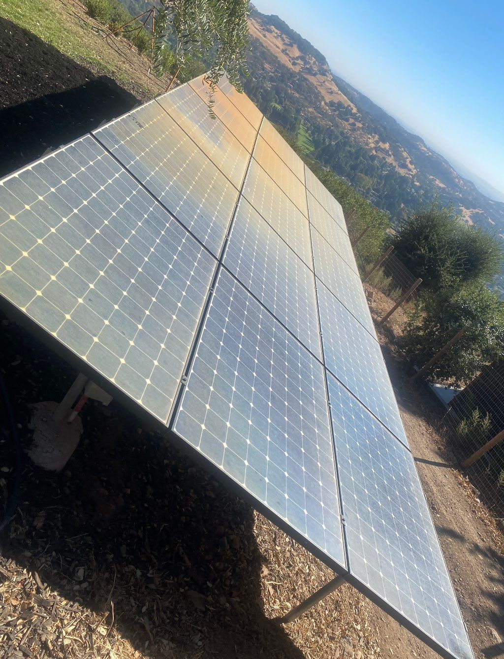 Panels before SBG Technicians cleaned 