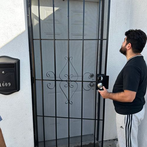 Installed security door