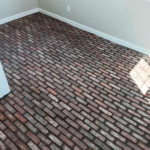 sunroof floor after mortar joints