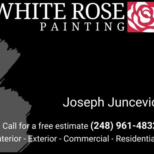 White Rose Painting