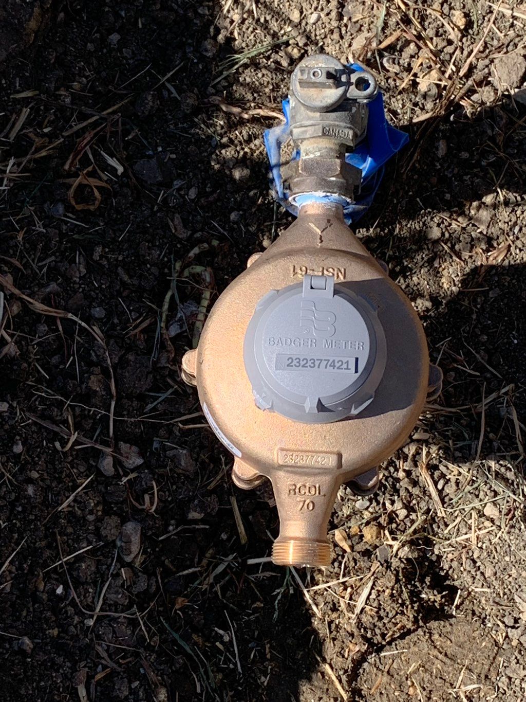 New water meter installation