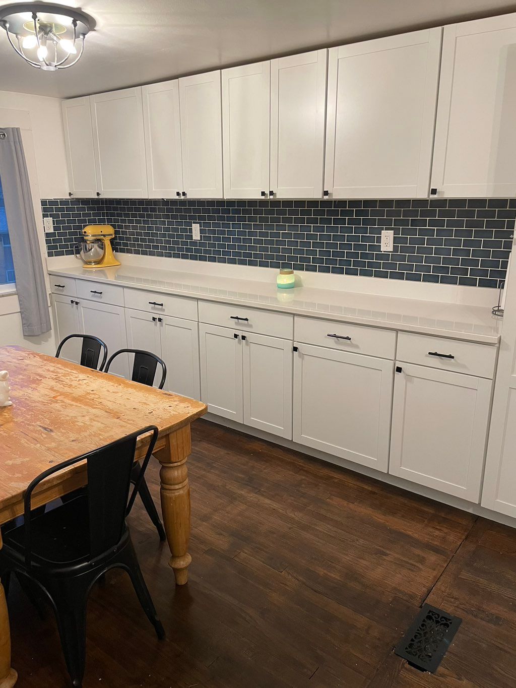 Full kitchen renovation. Tile backsplash 