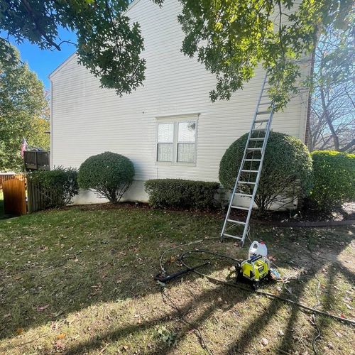 Hired him to pressure wash the exterior of my hous