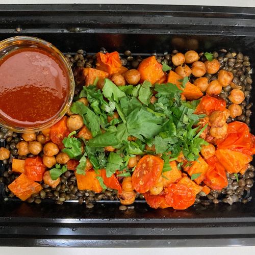 Harissa Lentil Veggie Bowl