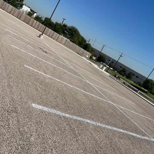 Striping of a new parking lot