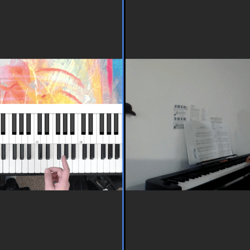 Piano lessons with a digital overlay! Keys light u