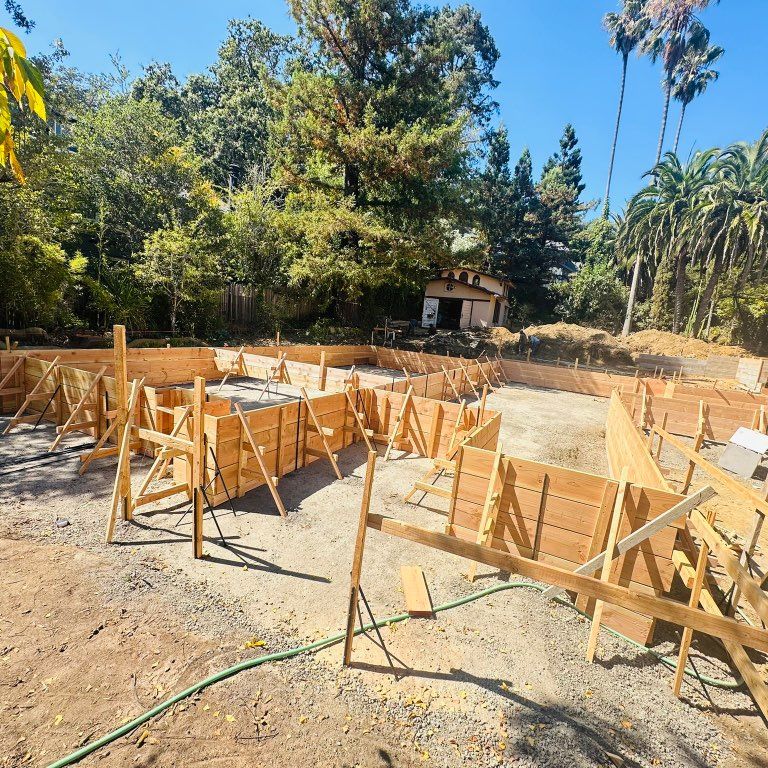 dampe, concrete and foundation