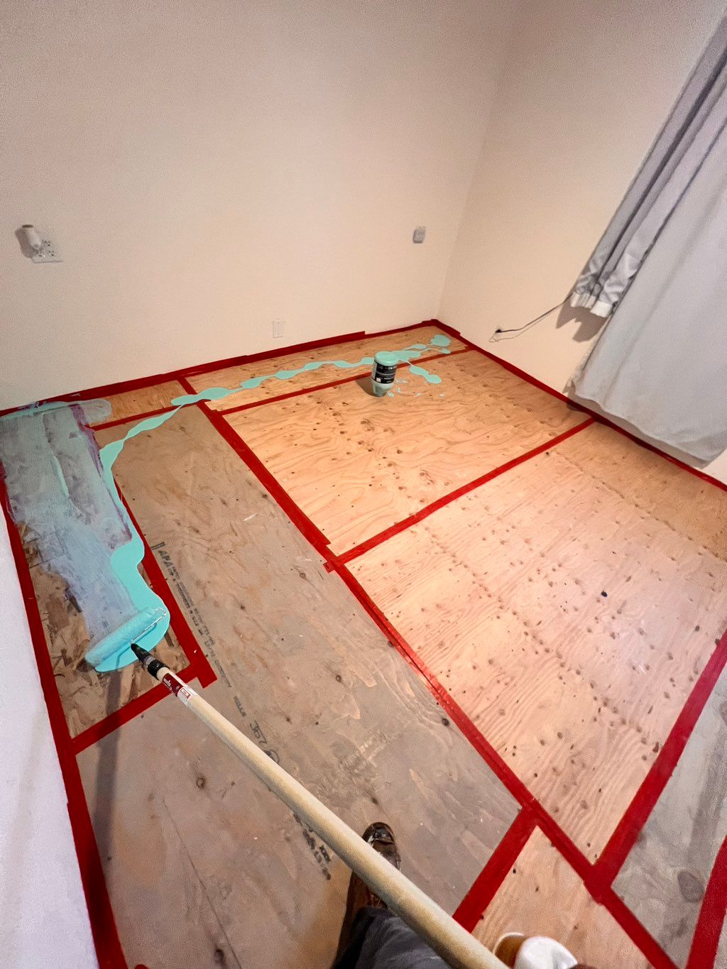 New sub floor framed with 2x6s and 3/4” plywood no