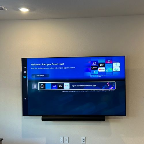 75 inch tv mount + sound bar mount with concealed 