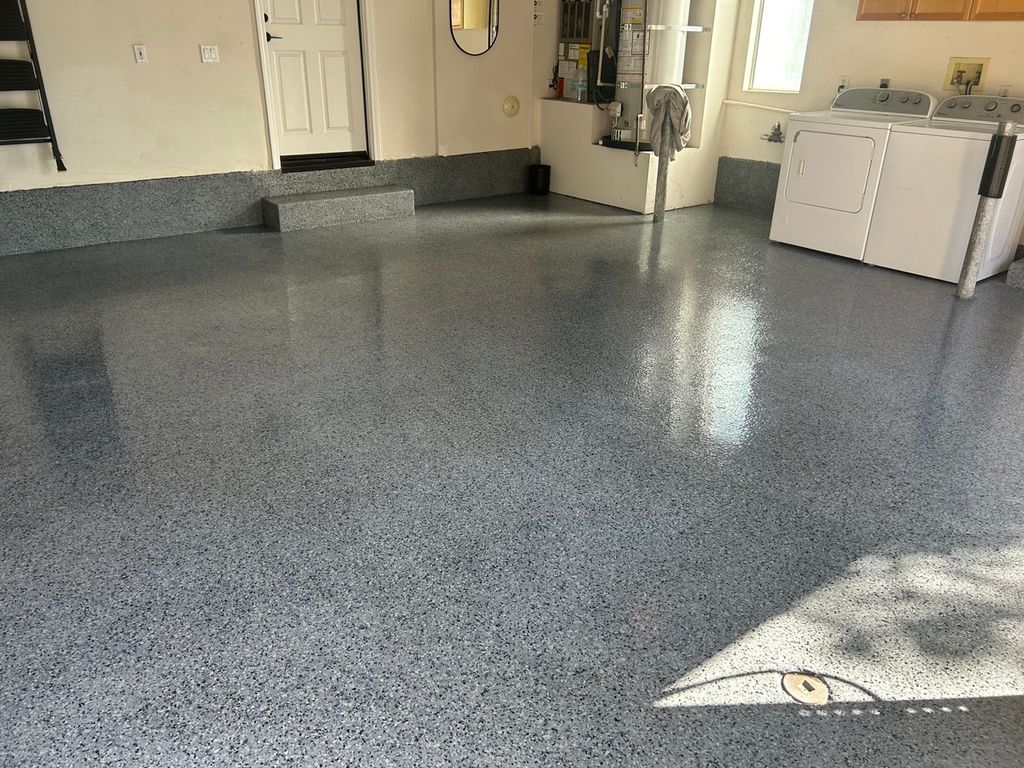 Concrete floor epoxy coating